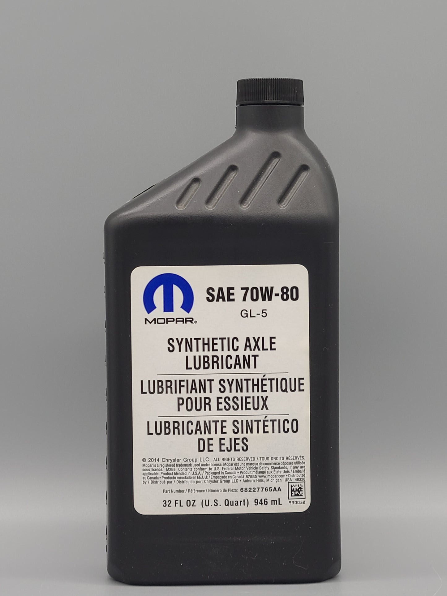 MOPAR SAE 70W80 Synthetic Axle Lubricant GL-5 68227765AA