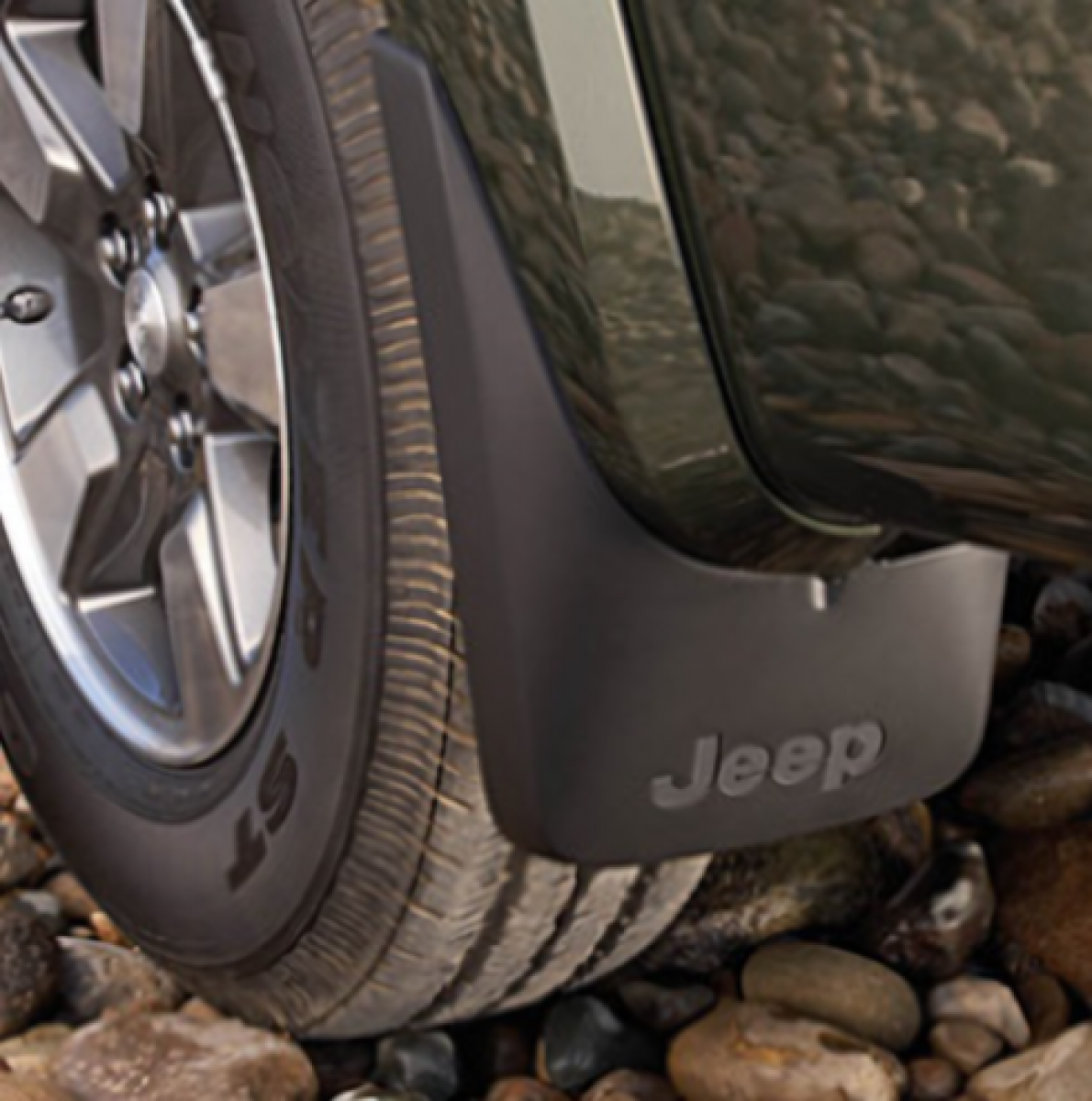 Jeep Splash Guards - Deluxe Moulded, Rear, Black 82215679AB*